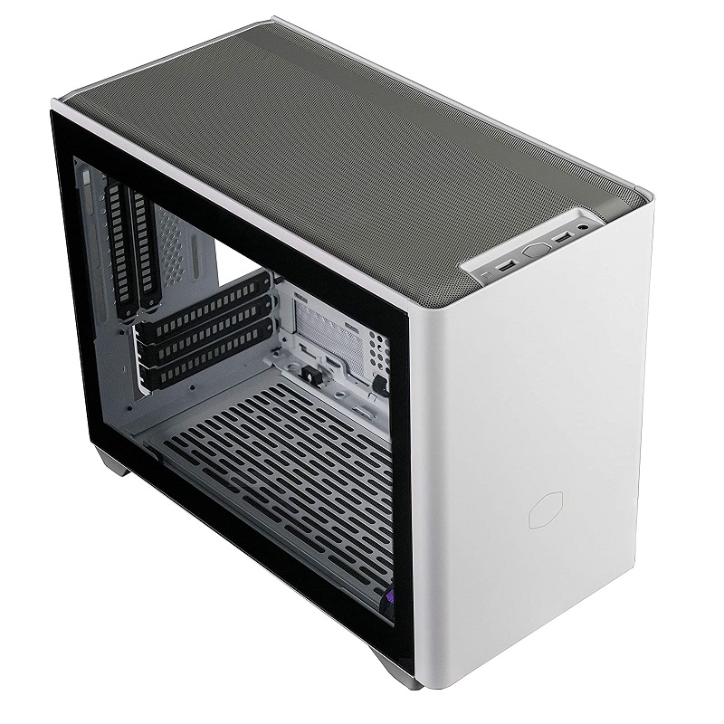  Mini-Tower Case: MasterBox NR200P - White<br>2x 120mm PWM Fans,2x USB 3.2, Tempered Glass Side Panel + Solid Side Panel, 100mm Riser Cable Included, Supports: mini-ITX/mini-DTX  
